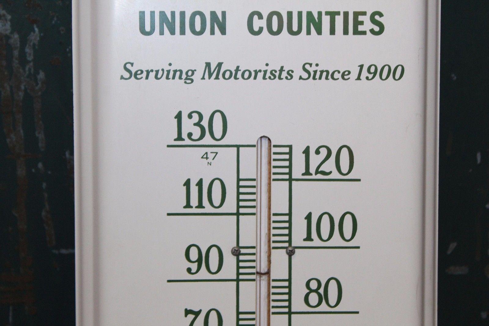 1947 AAA New Jersey Automotive Club Tin Thermometer Sign For Sale 3