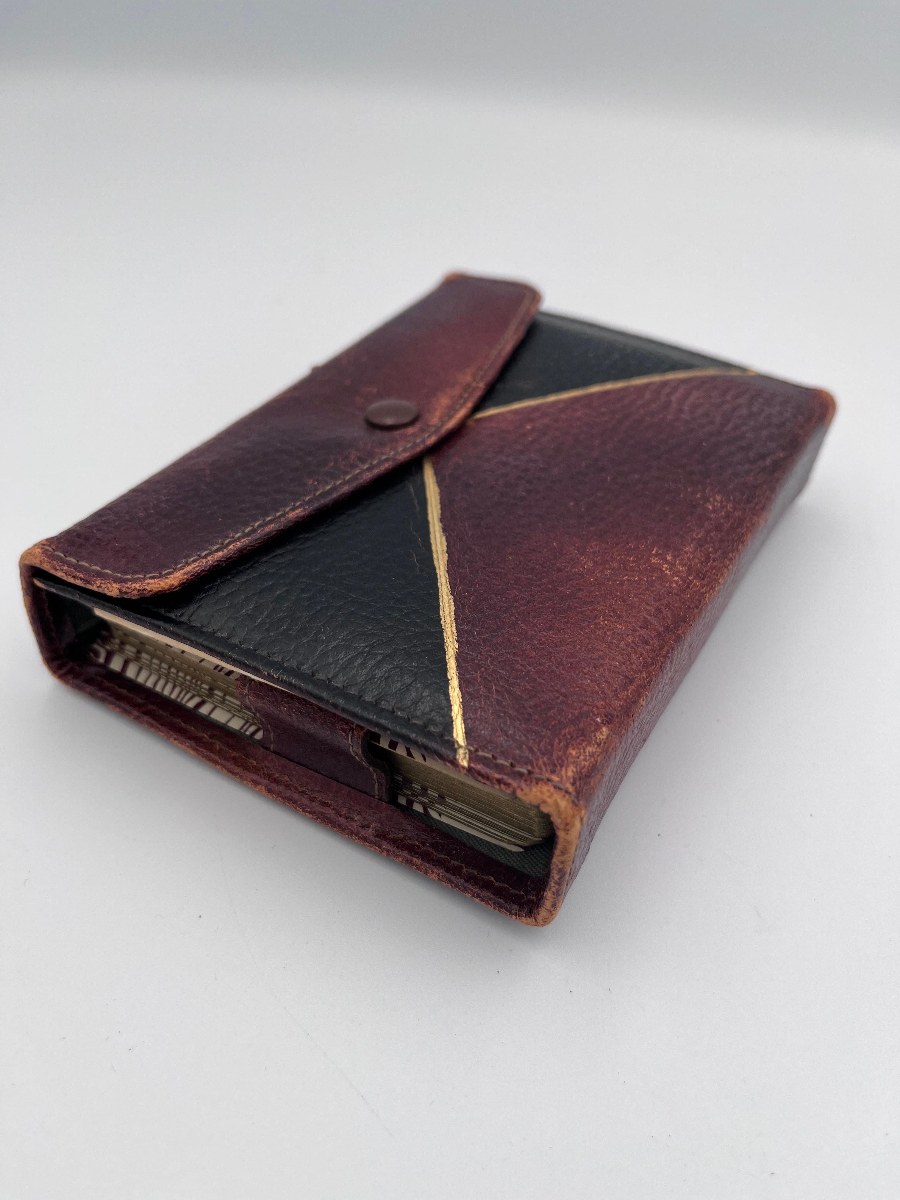 1947 Esquire Pin Up Zebra Cheetah Bridge Jeu de cartes de poker dans un étui en cuir en vente 10