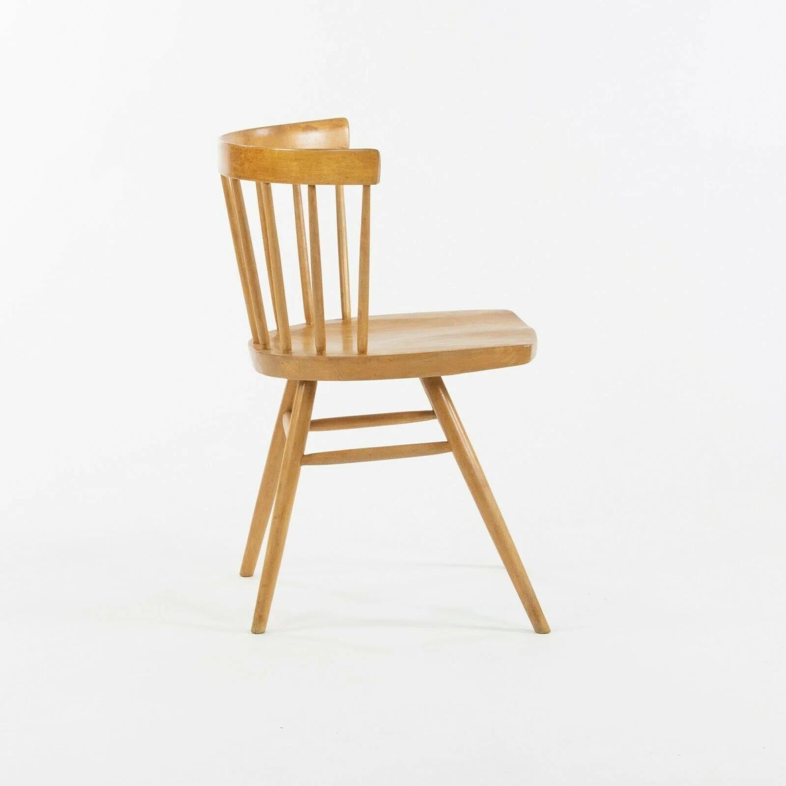 Modern 1947 George Nakashima for Knoll N19 Straight Chair in Natural Birch For Sale