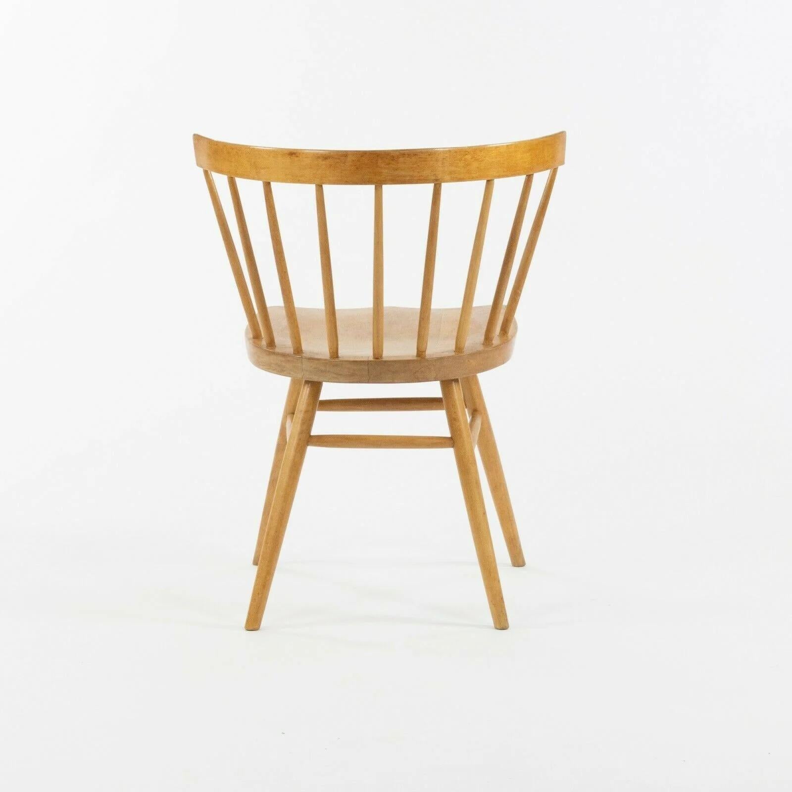 1947 George Nakashima for Knoll N19 Straight Chair in Natural Birch In Good Condition For Sale In Philadelphia, PA