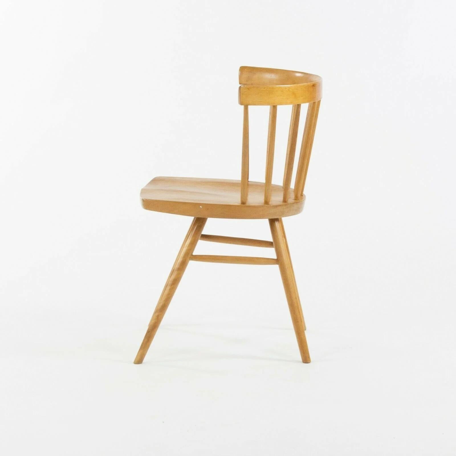 1947 George Nakashima for Knoll N19 Straight Chair in Natural Birch For Sale 1