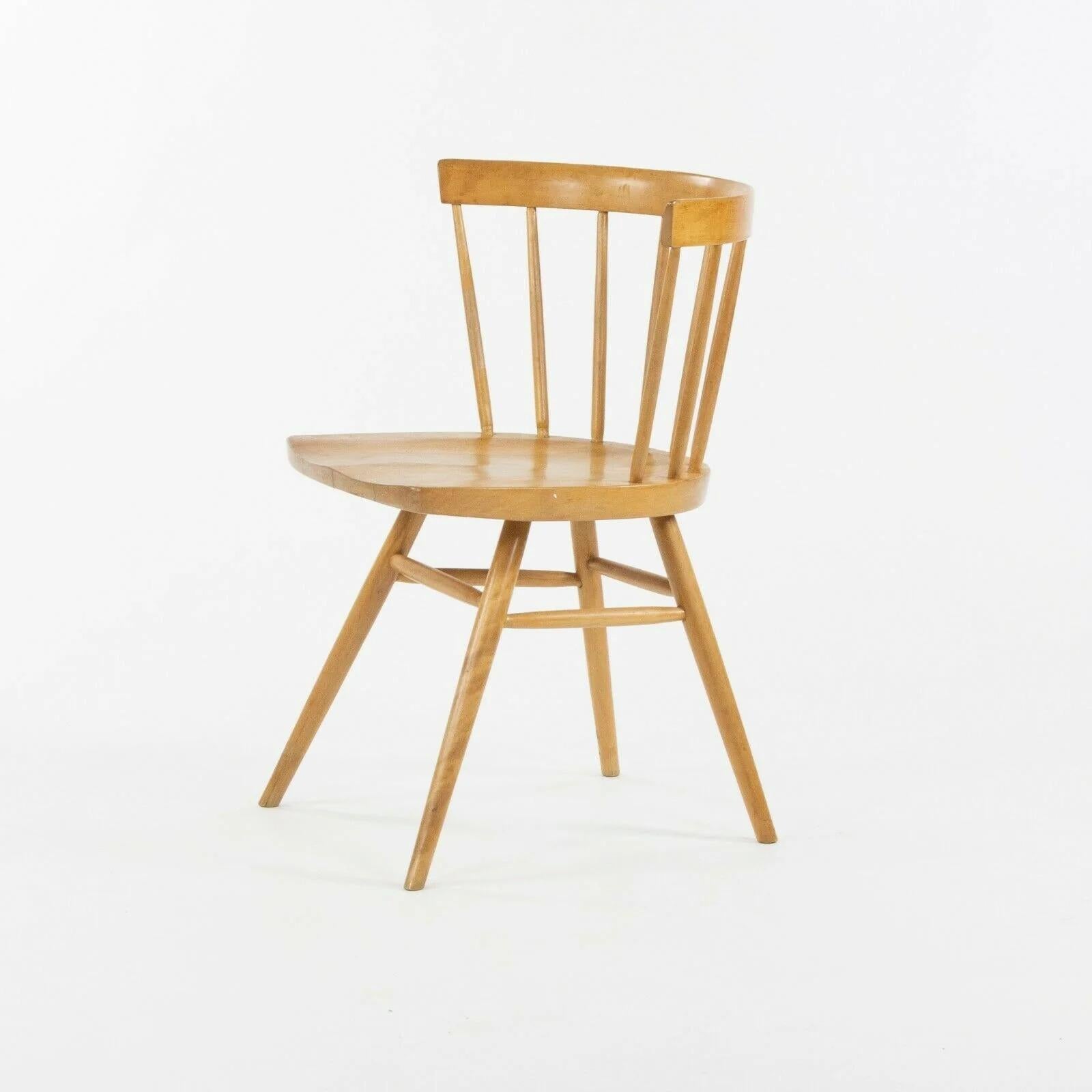 1947 George Nakashima for Knoll N19 Straight Chair in Natural Birch For Sale 2