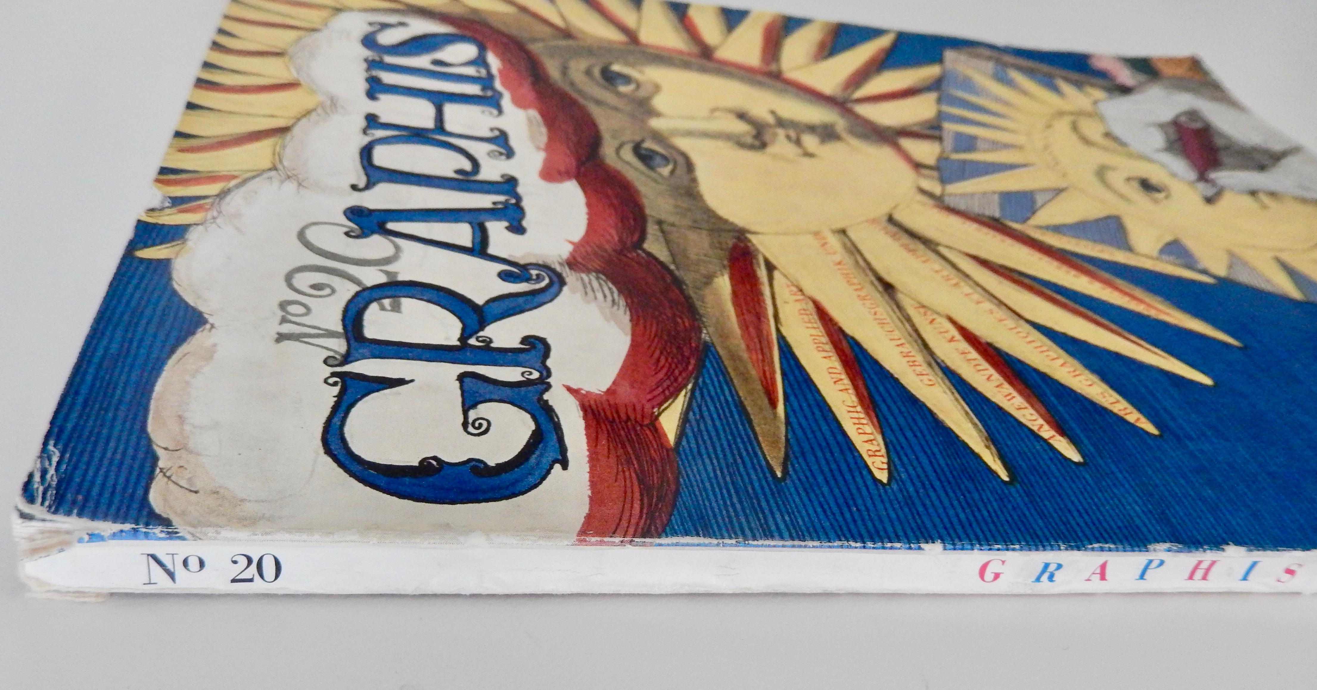 Modern 1947 Graphis Magazine with Fornasetti Sun Motif Cover For Sale