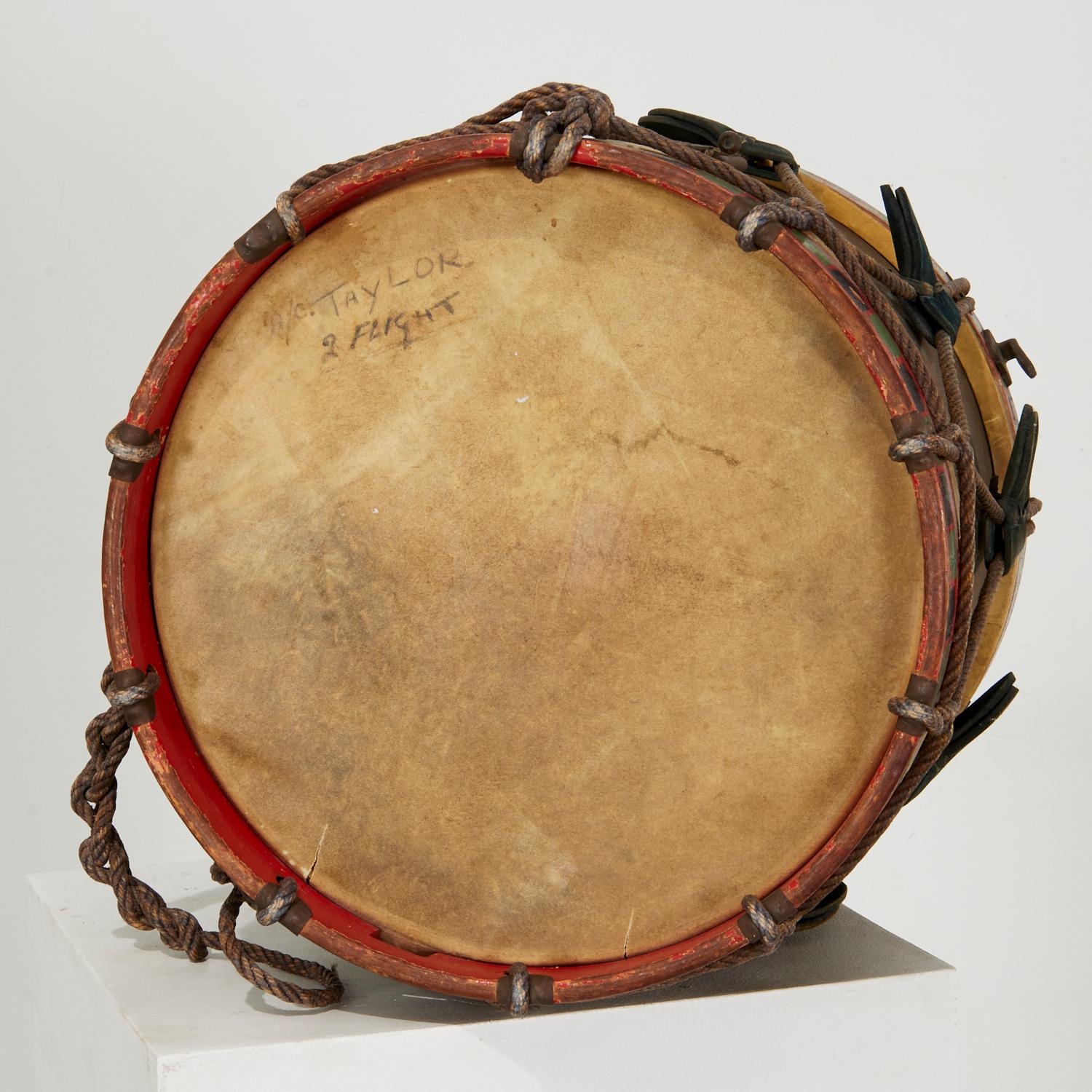 Hand-Crafted 1947 Hand Painted Premier British Royal Airforce Drum with Royal Coat of Arms