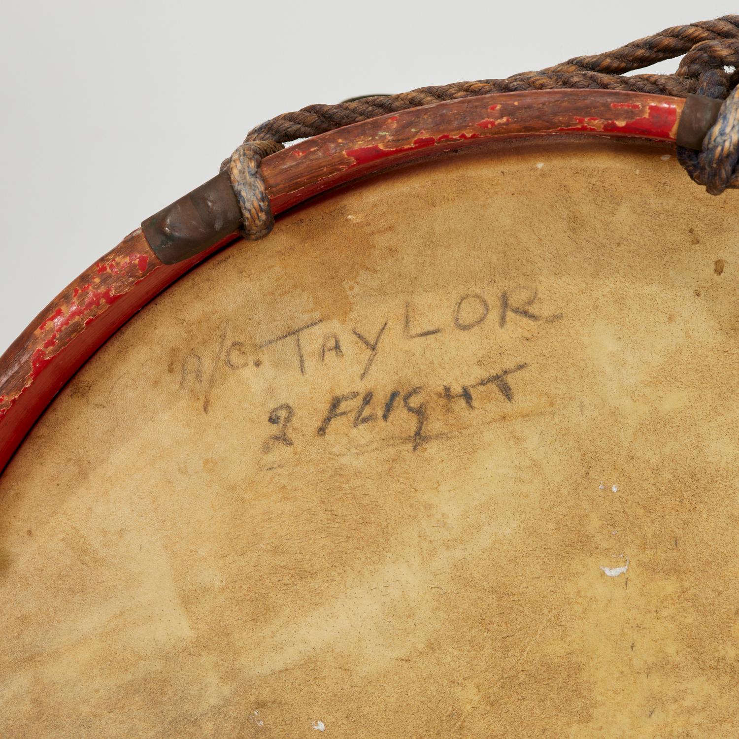 Mid-20th Century 1947 Hand Painted Premier British Royal Airforce Drum with Royal Coat of Arms  For Sale