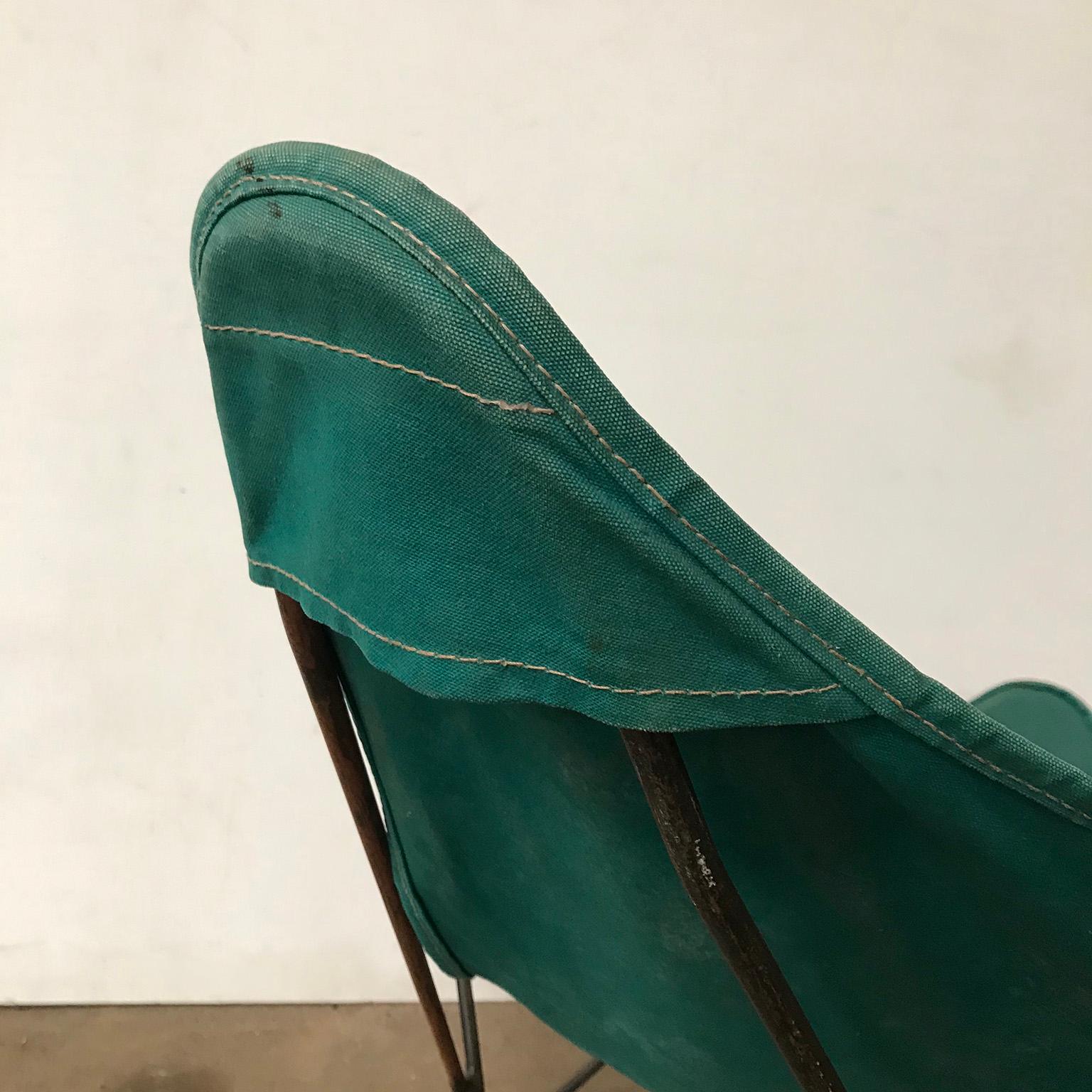 1947, Hardoy, Ferrari, Green Cover with Grey Base Butterfly Chair 5