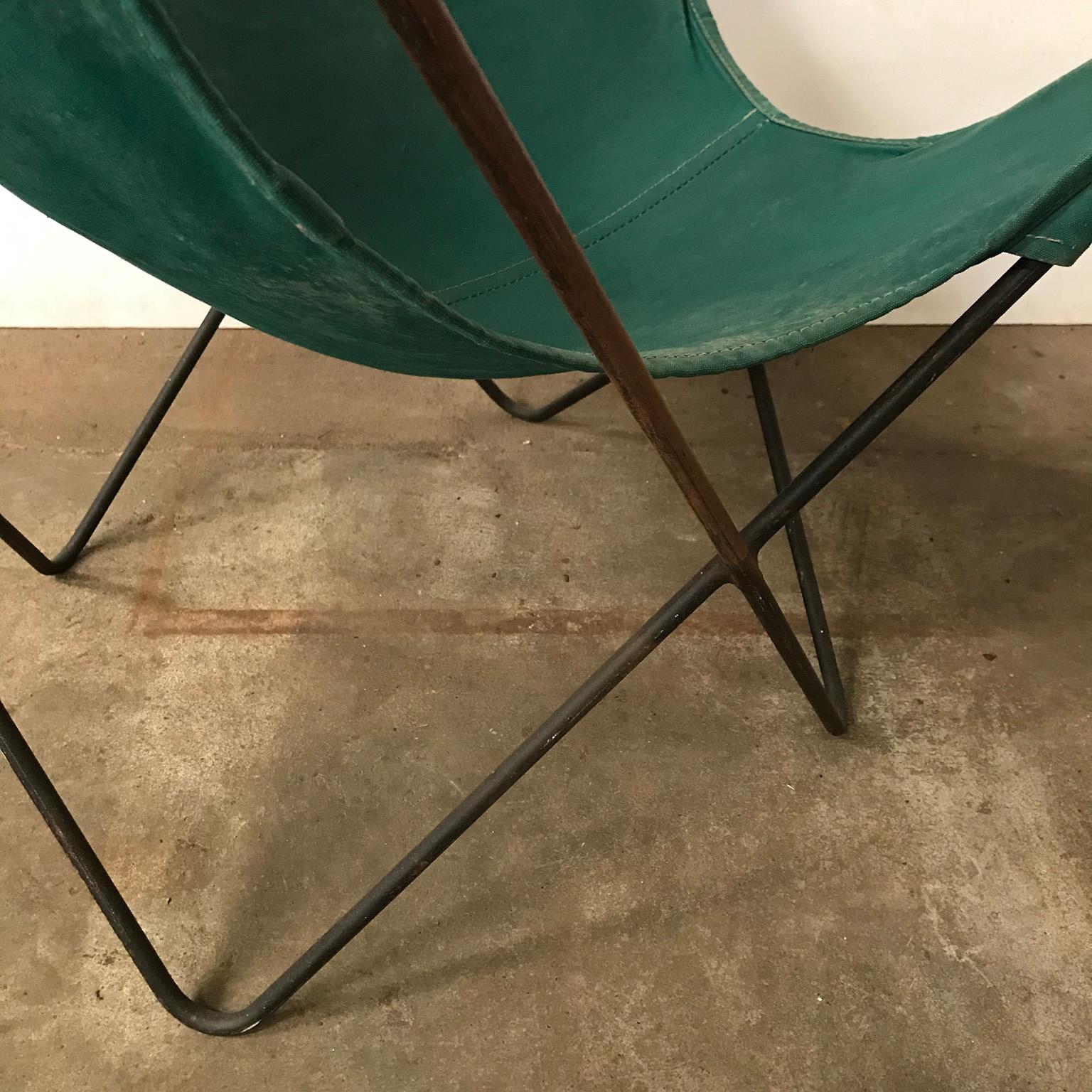 1947, Hardoy, Ferrari, Green Cover with Grey Base Butterfly Chair 8