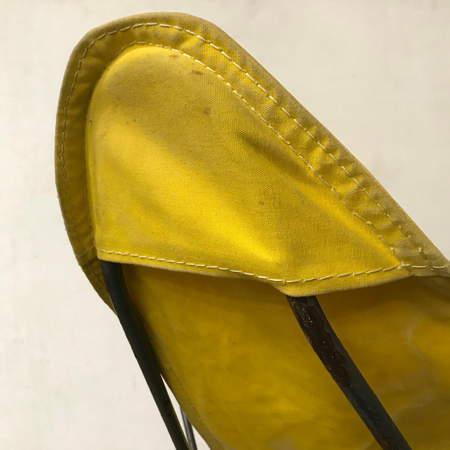 1947, Hardoy, Ferrari, Yellow Cover with Black Base Butterfly Chair 8