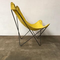 1947, Hardoy, Ferrari, Yellow Cover with Black Base Butterfly Chair