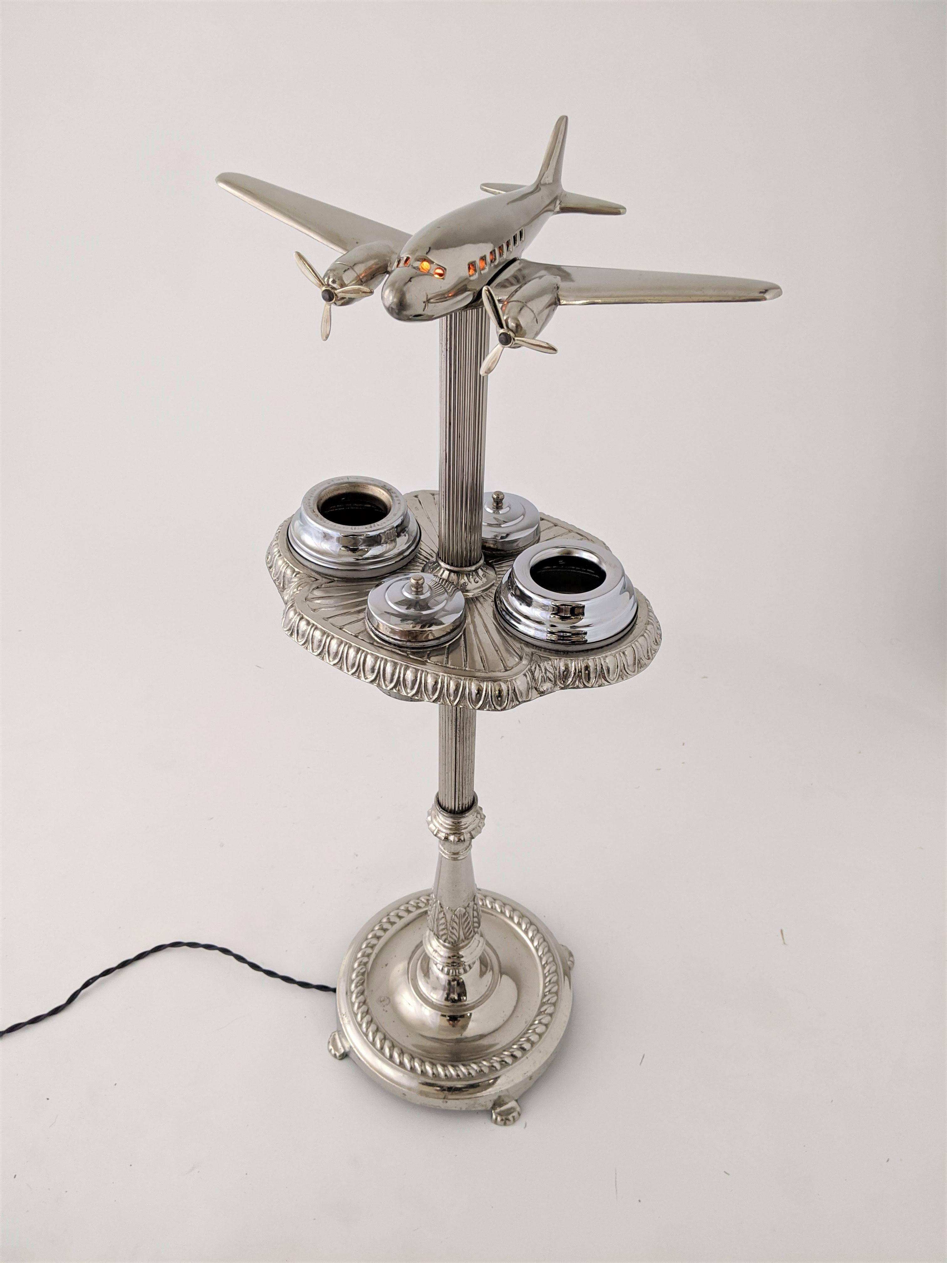airplane ashtray stand