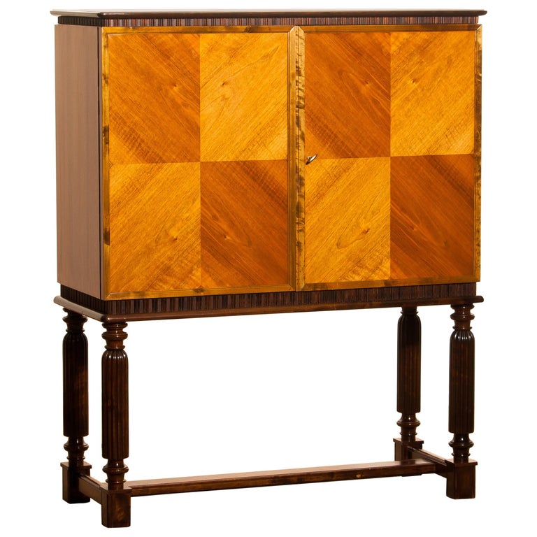 1947, Mahogany "Art Modern" Dry Bar / Cocktail Cabinet by Reimers ...