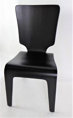 Chaise d'appoint Thaden-Jordan laquée noire mi-siècle, 1947