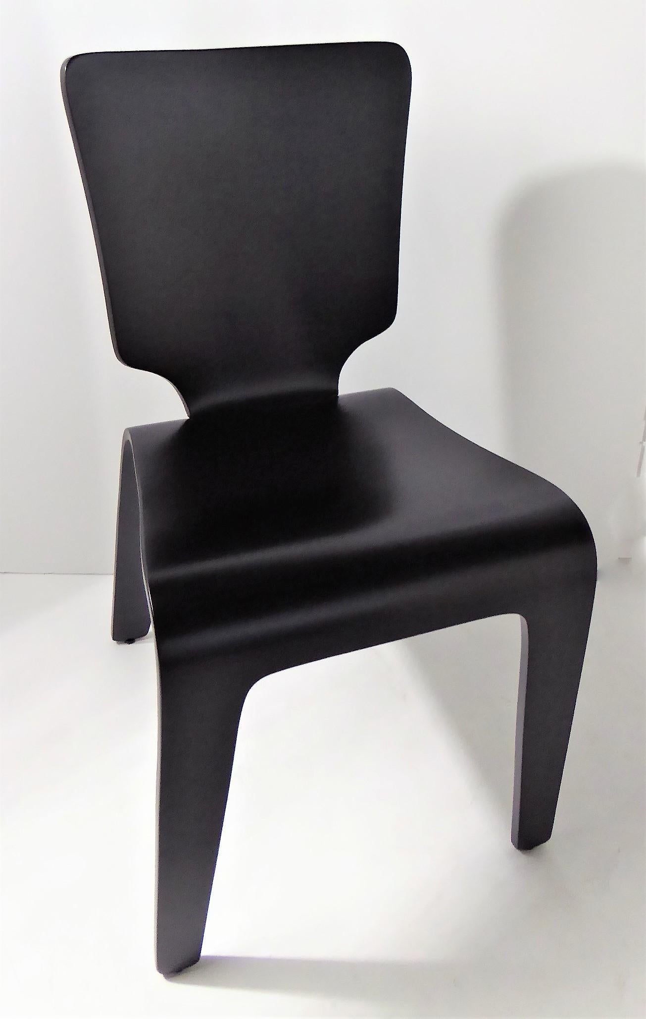 Mid-Century Modern 1947 Mid Century Black Lacquered Thaden-Jordan Side Chair