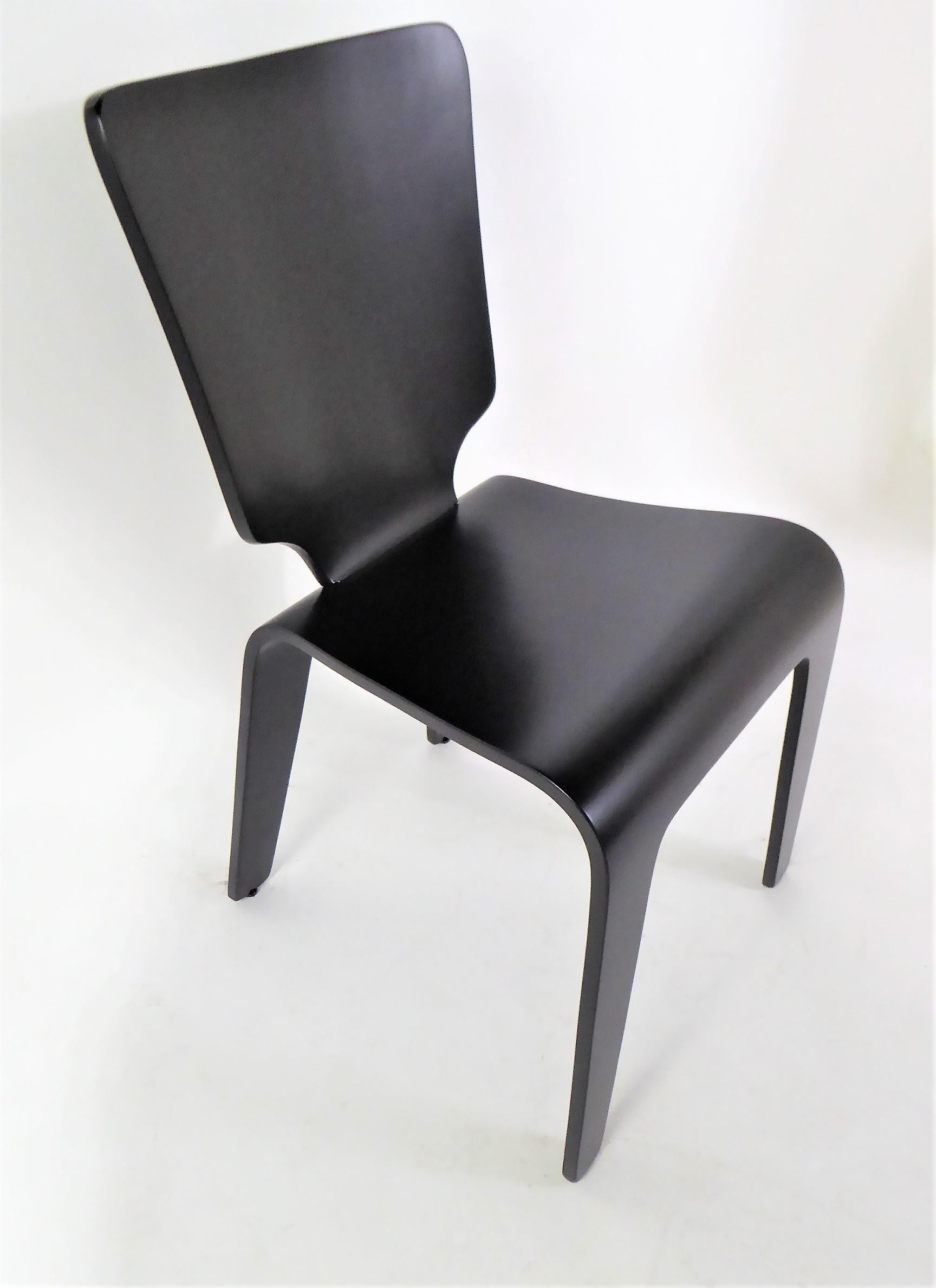 American 1947 Mid Century Black Lacquered Thaden-Jordan Side Chair