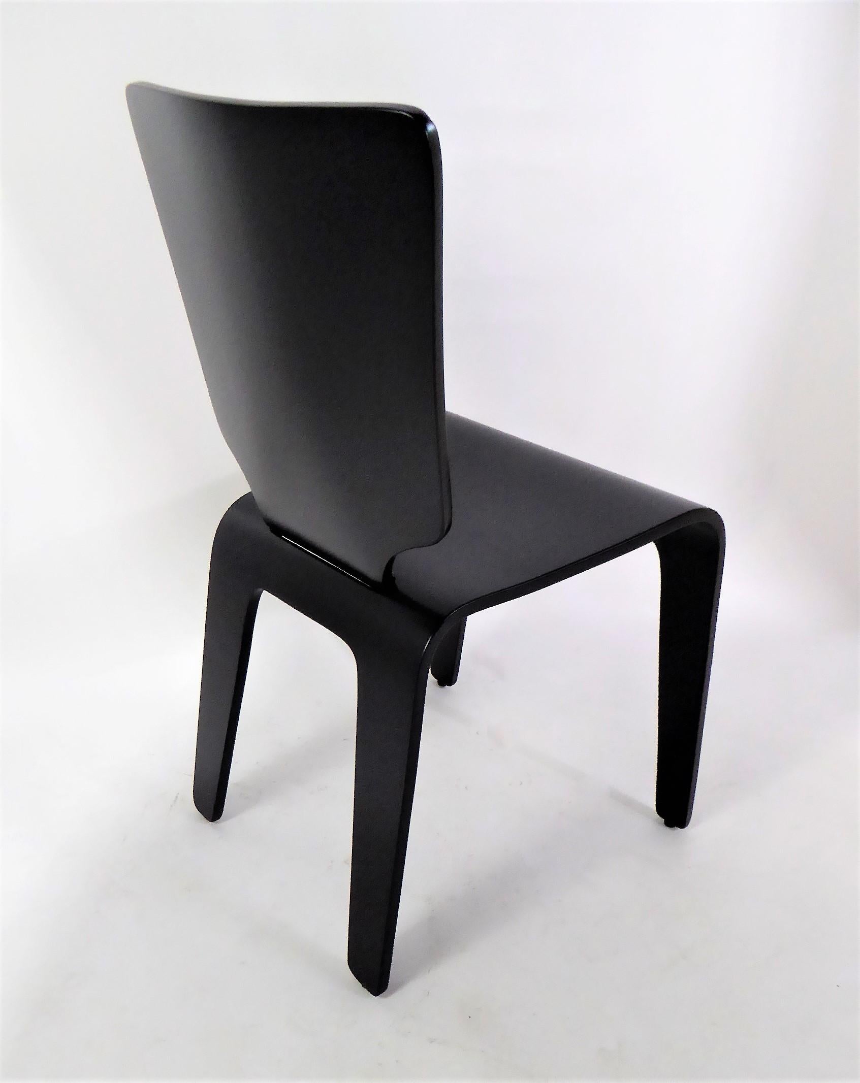 Mid-20th Century 1947 Mid Century Black Lacquered Thaden-Jordan Side Chair