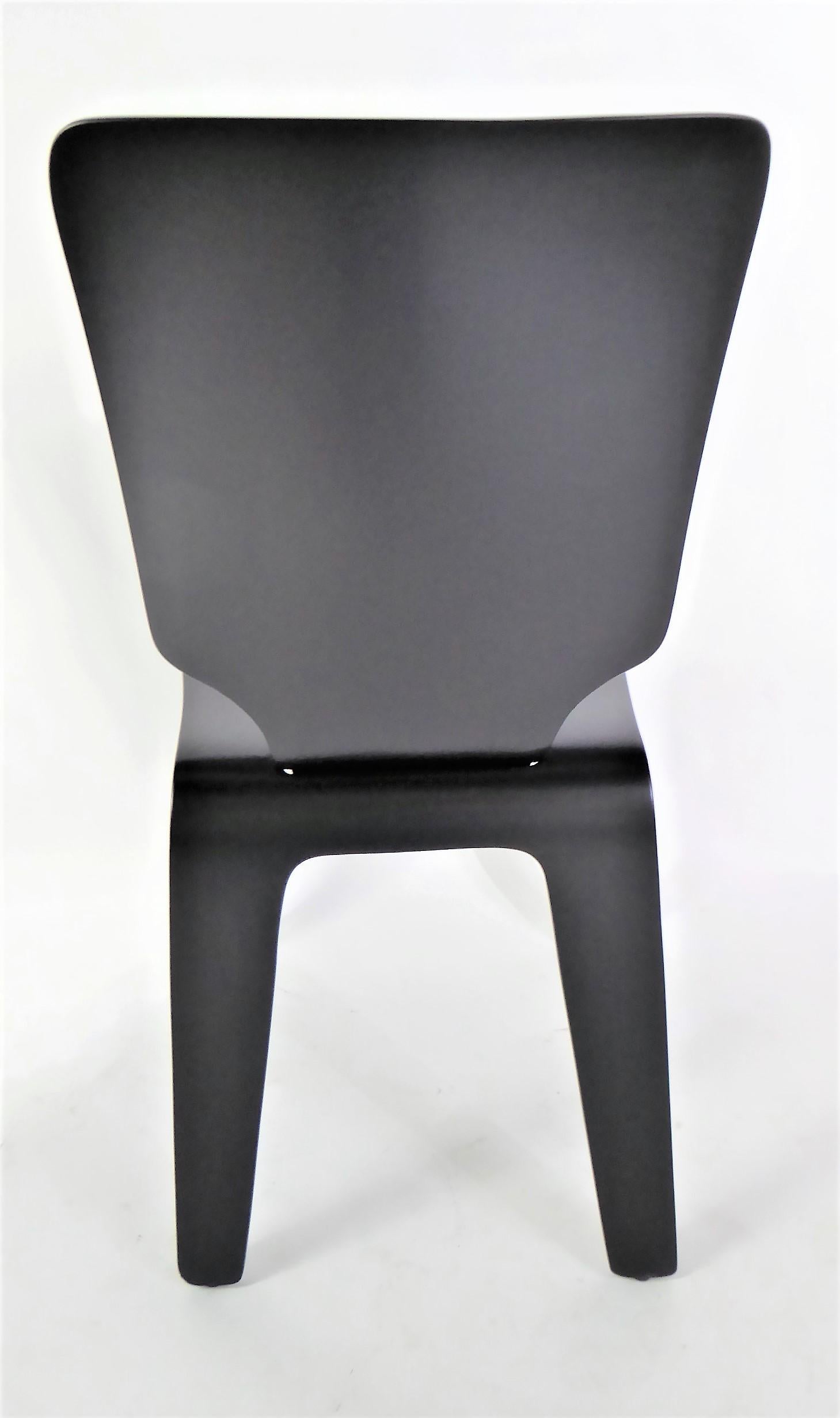 Bentwood 1947 Mid Century Black Lacquered Thaden-Jordan Side Chair
