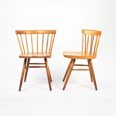 1947 Pair of George Nakashima for Knoll N19 Straight Chairs in Natural Birch