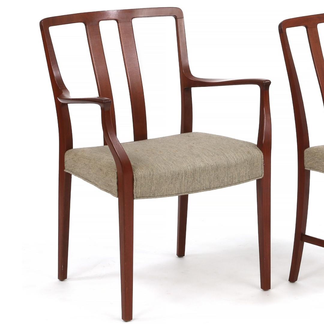 1947 Peder Pedersen, Set di 6 sedie da pranzo in legno massiccio, imbottite in Wood Light In condizioni buone in vendita a London, GB