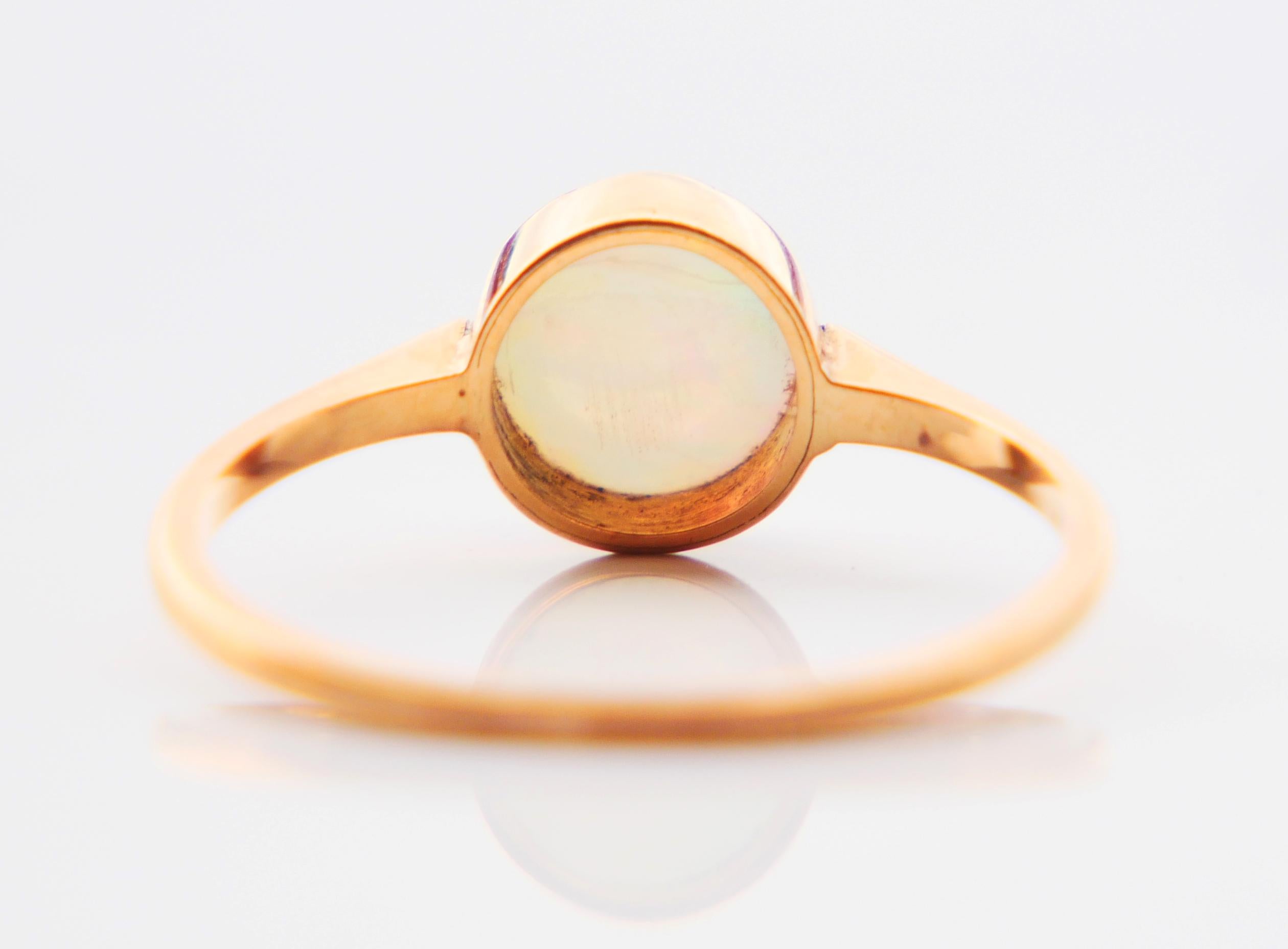 1947 Ring natural 1.25ct Opal solid 18K Gold ØUS6 / 1.75gr For Sale 7