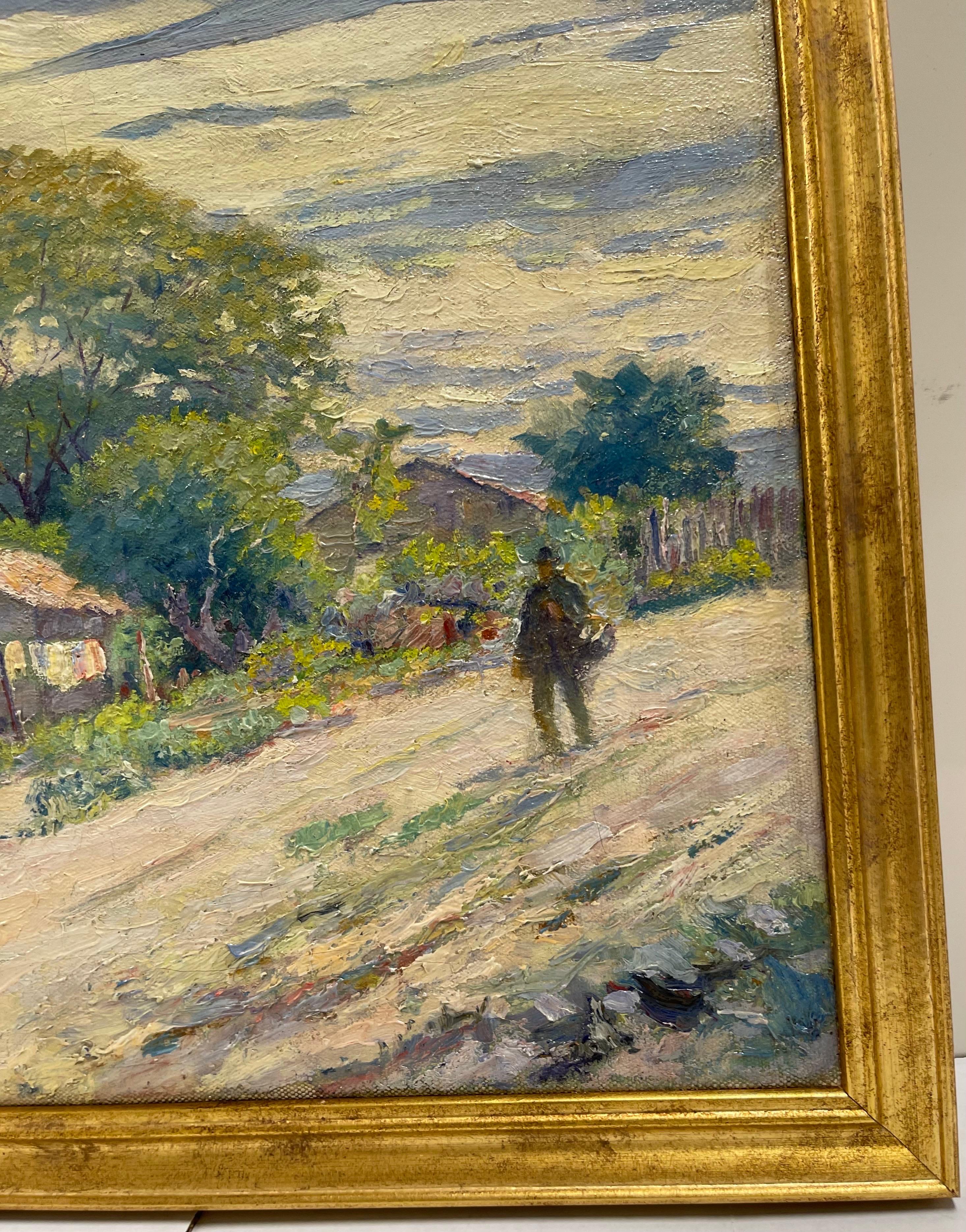 Spanish Colonial 1947 Una Mañana En Enero by Antonio Ballerini Framed Painting For Sale