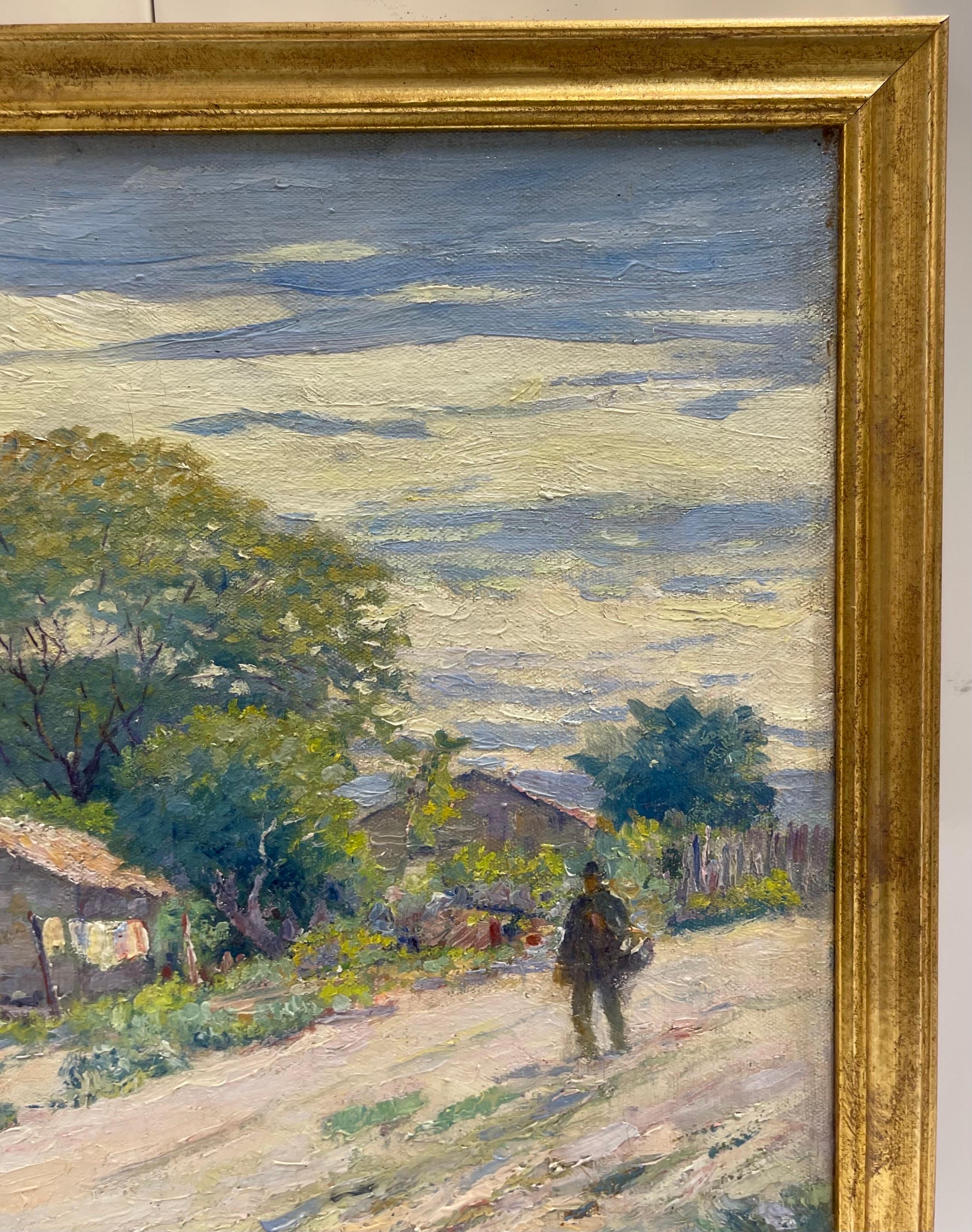 Chilean 1947 Una Mañana En Enero by Antonio Ballerini Framed Painting For Sale