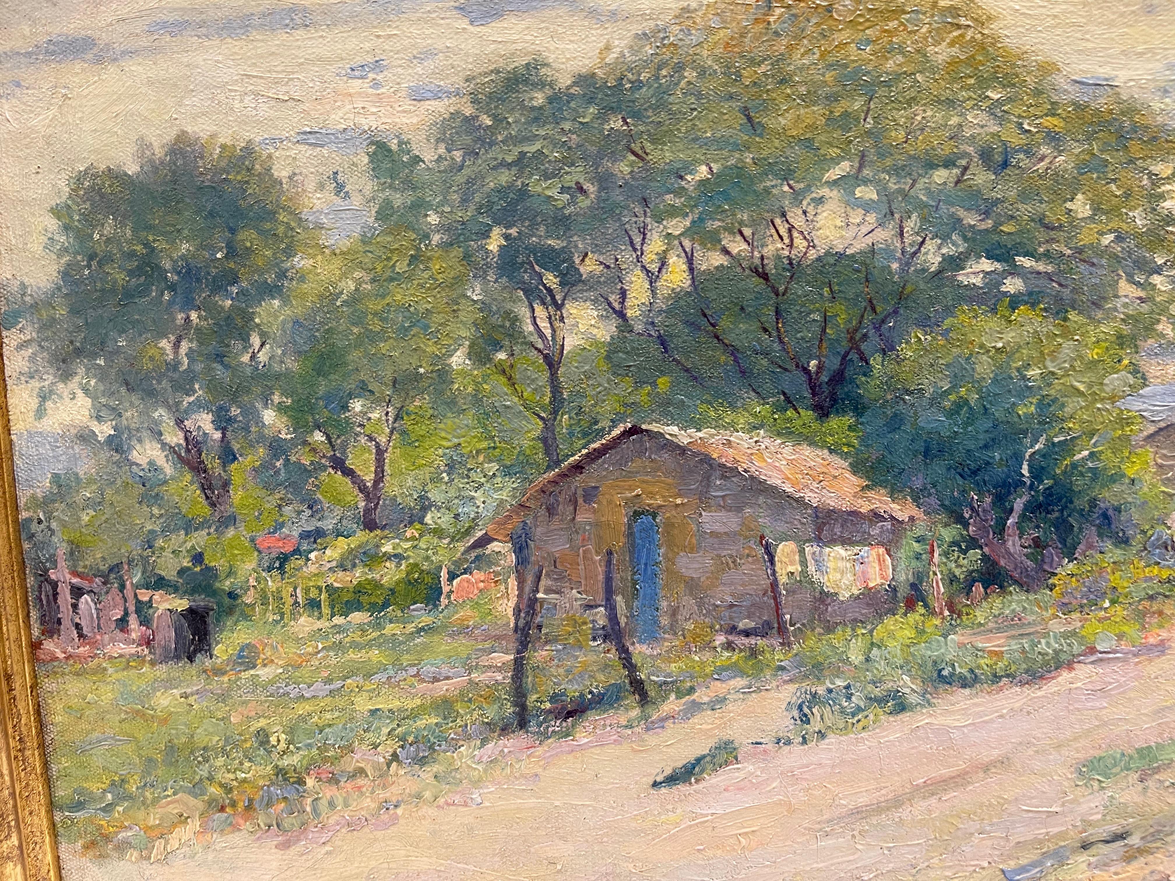 1947 Una Mañana En Enero by Antonio Ballerini Framed Painting For Sale 1