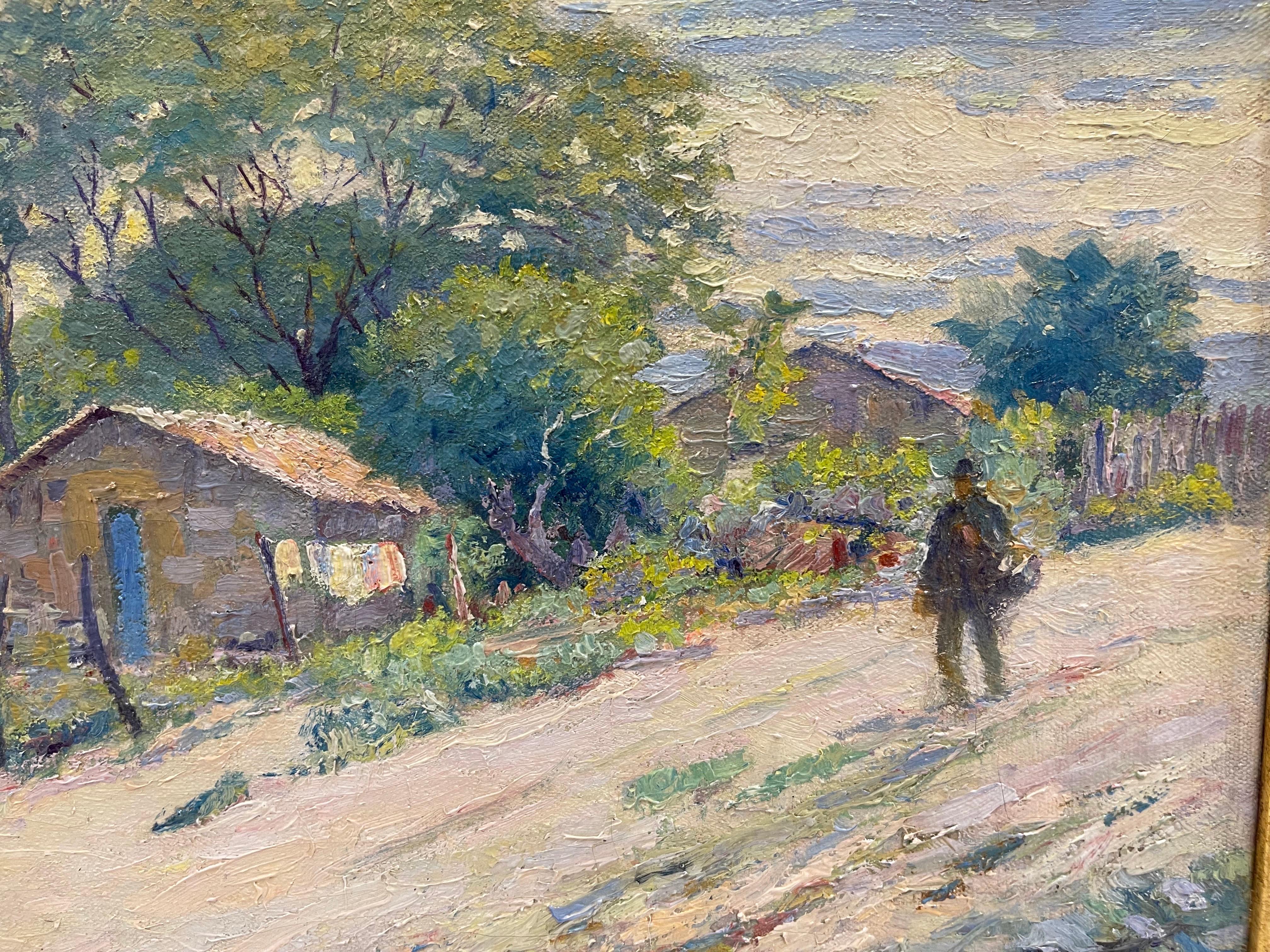 1947 Una Mañana En Enero by Antonio Ballerini Framed Painting For Sale 2