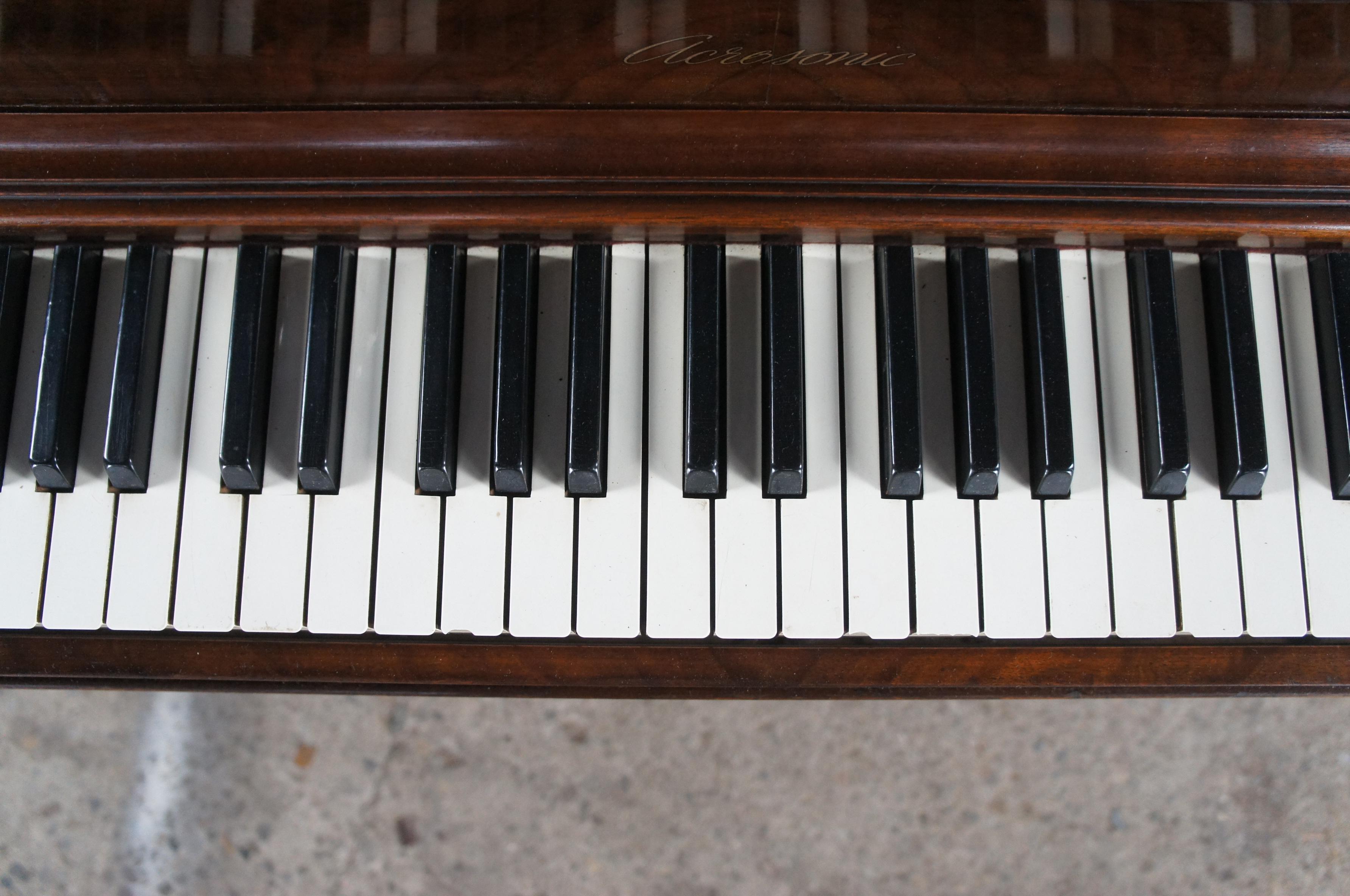 1947 Vintage Baldwin Acrosonic 88 Key Walnut Upright Spinet Piano 58