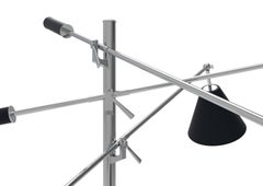 21st Century Triennale Floor Lamp, chrome & black, Angelo Lelii, 2019, Italy