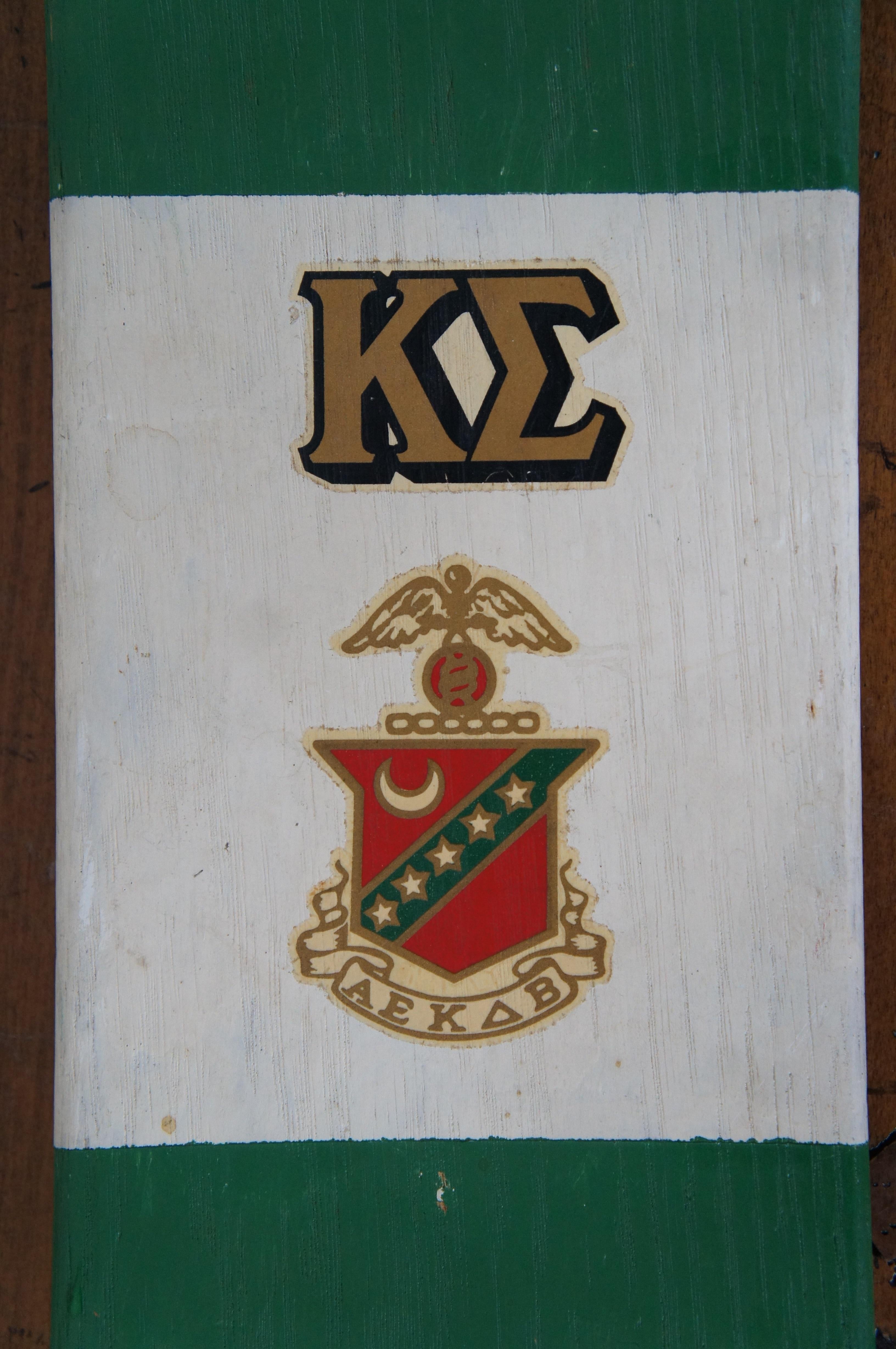 Folk Art 1948 Duke University Kappa Sig Sigma Signed Fraternity Pledge Hazing Paddle For Sale