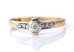 Anello con finitura 1948 Daimonds in oro massiccio 18 carati e argento Ø6,75 US/ 1,7gr