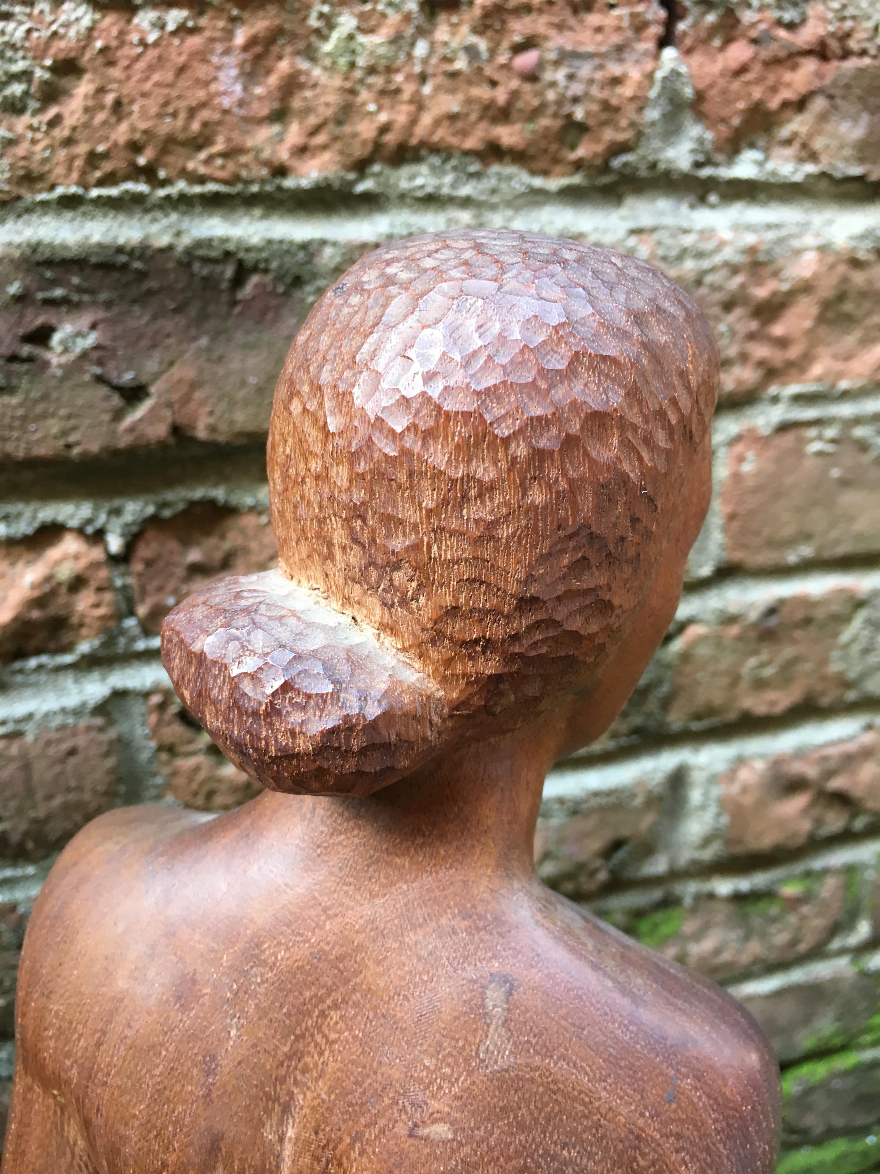 1948 New York School Wood Carved Female Nude Sculpture 2