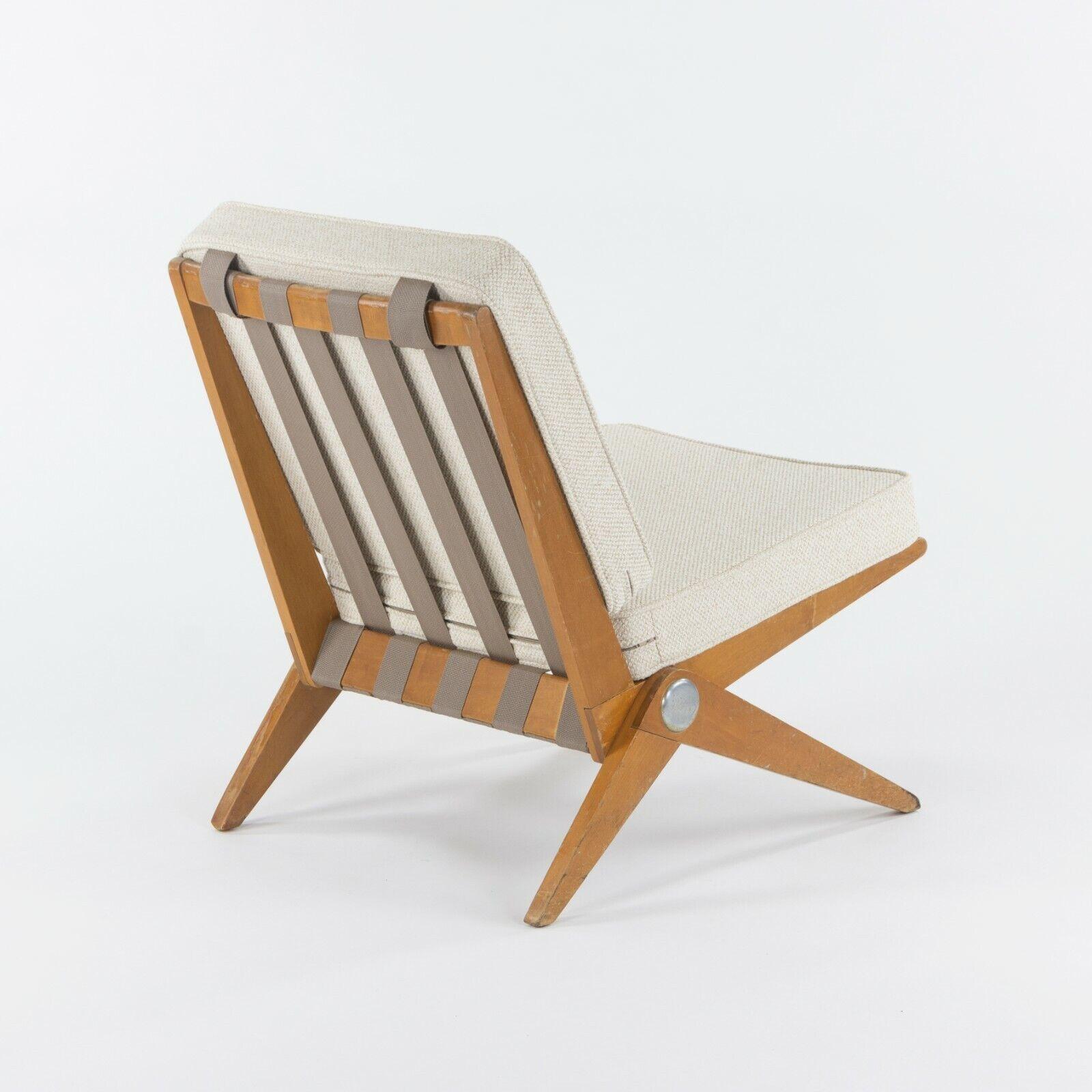 1948 Ein Paar Pierre Jeanneret für Knoll Associates Nr. 92 Scherenstühle (Mitte des 20. Jahrhunderts) im Angebot