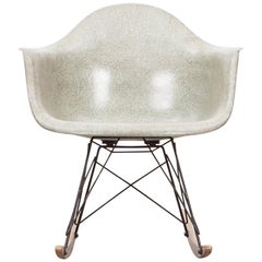 1948 Parchment Color Fiberglass Shell RAR Rocking Chair by Charles & Ray Eames