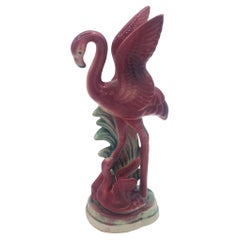 1948 "Souvenir of Miami" Mother & Child Ceramic Pink Flamingo Figurine