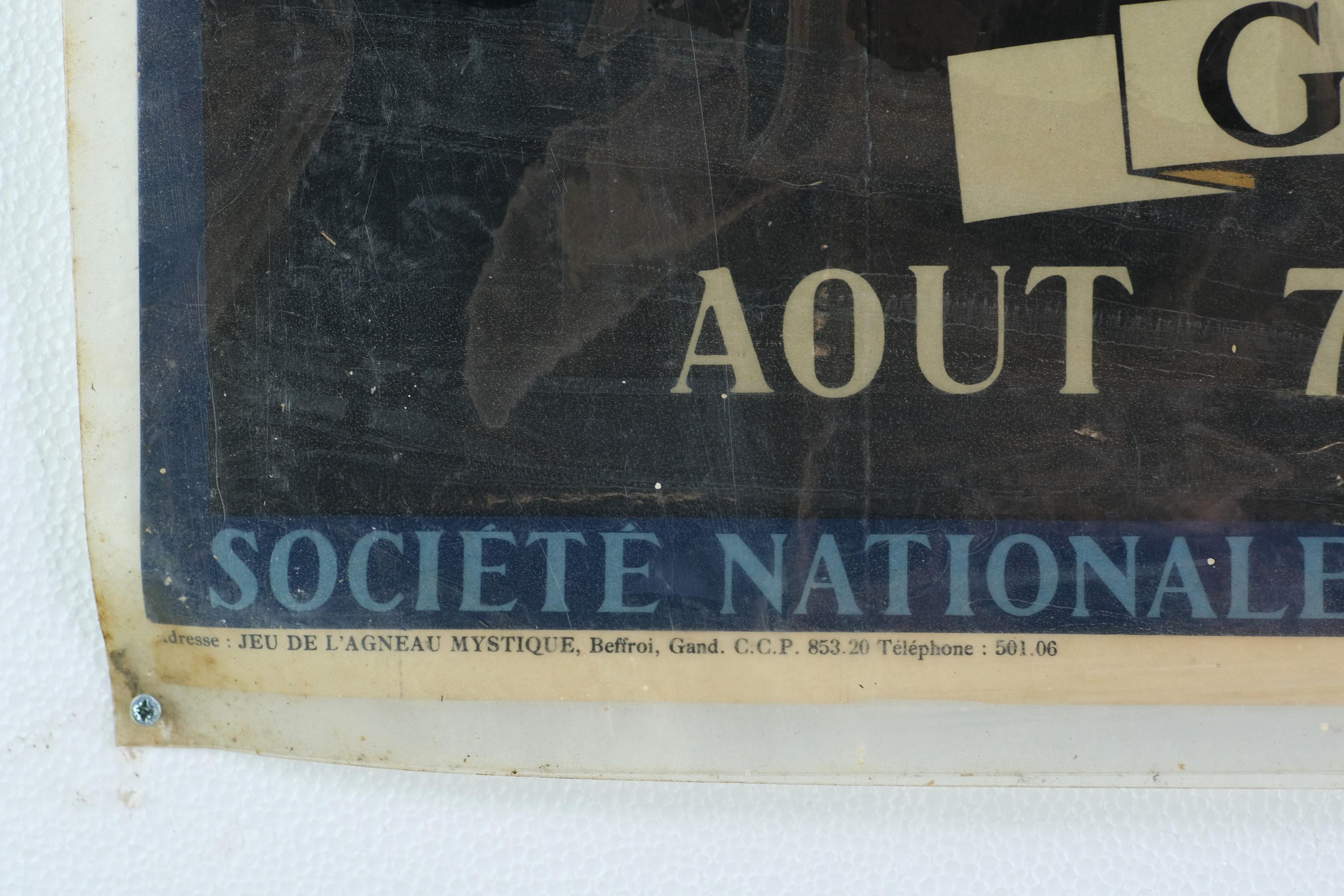 Laminate 1949 French Poster Societe Nationale Des Chemins De Fer Belges