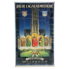1949 Französisch Plakat Societe Nationale Des Chemins De Fer Belges