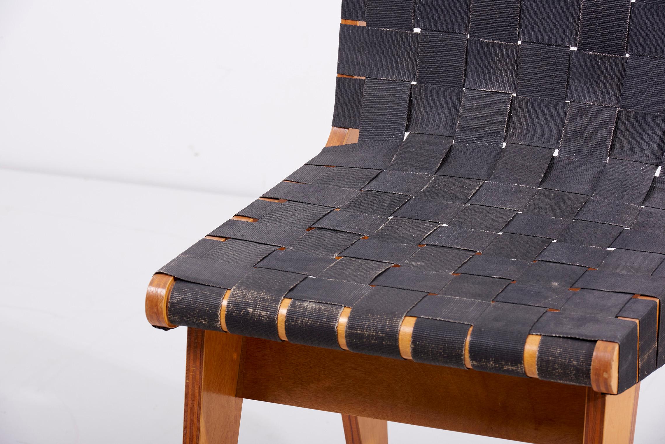 1949 Klaus Grabe Plywood Chair in Black Webbing 2