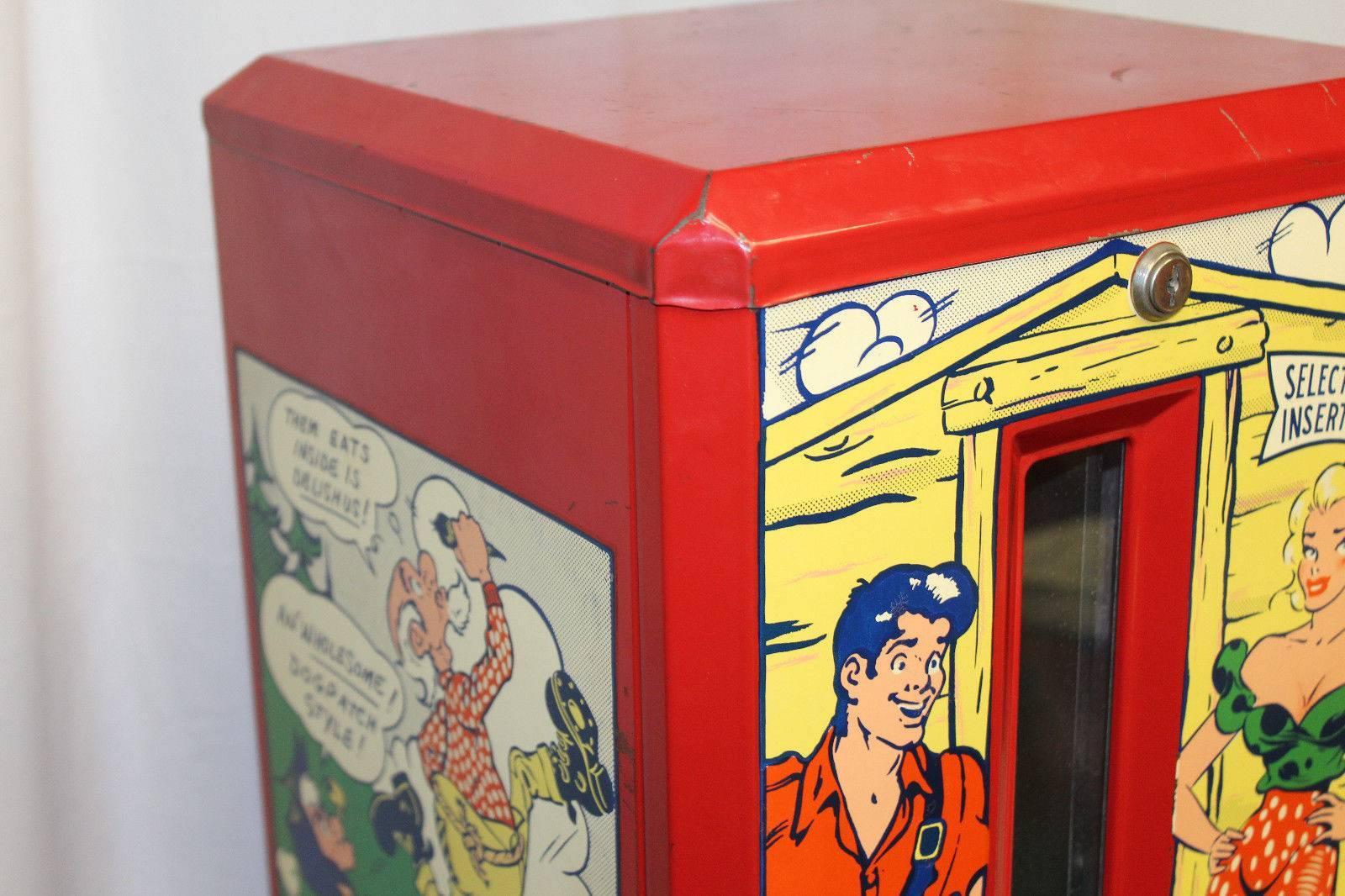 1949 Lil Abner 10 Cent Vendar-bar Candy Coin Op Vending Machine In Good Condition For Sale In Orange, CA