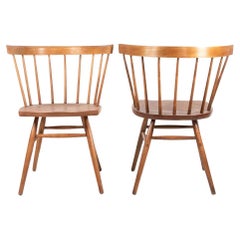1949 Pair of N19 Straight Chairs by George Nakashima for Knoll in Cherry