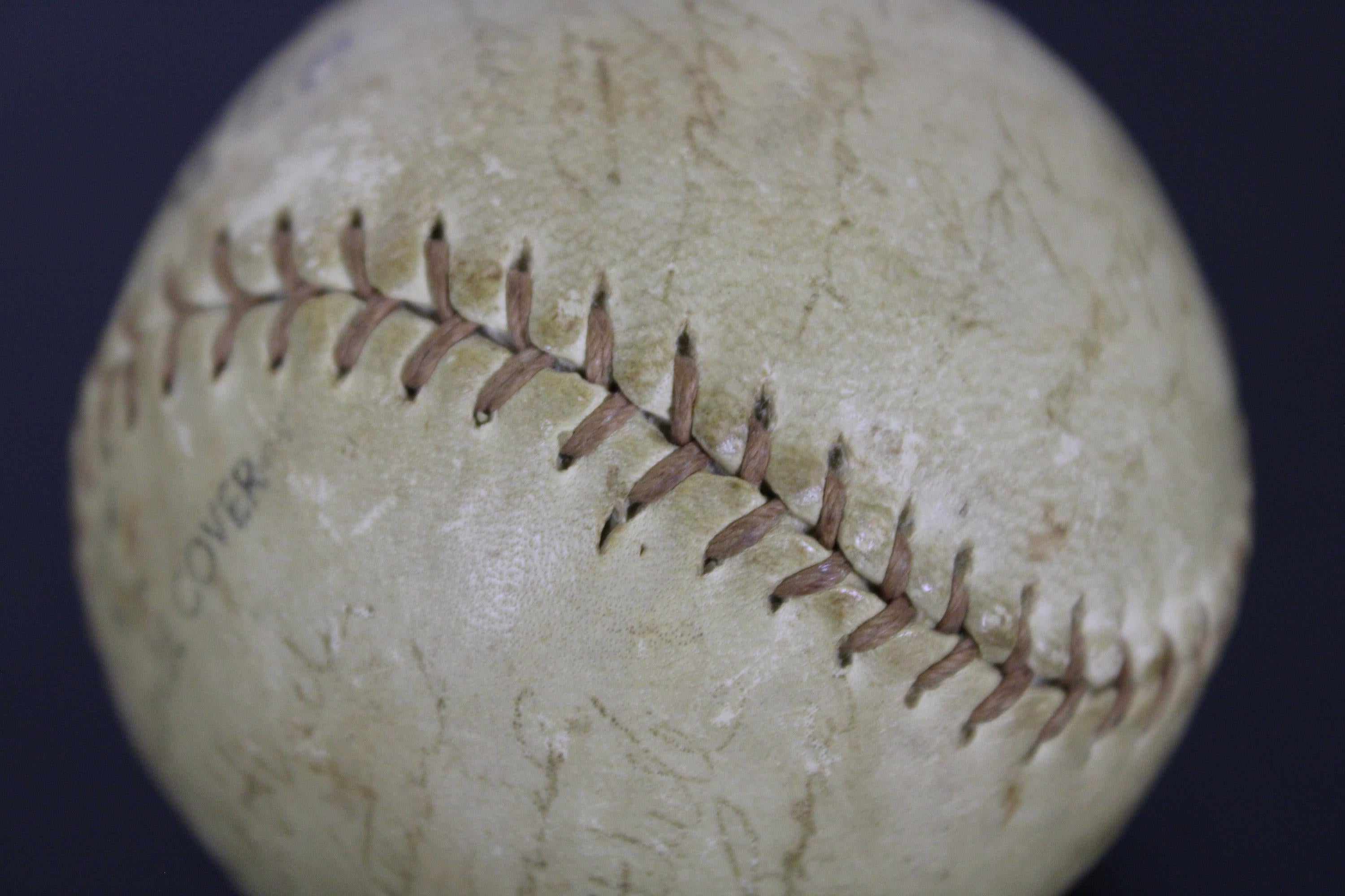 1949 Satchel Paige Cleveland Indians Autographed Team Signed Baseball For Sale 1