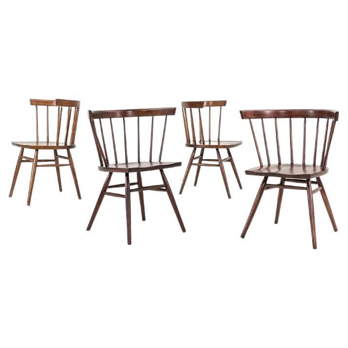 1949 Set of Four George Nakashima for Knoll Associates N19 Chairs in Walnut For Sale