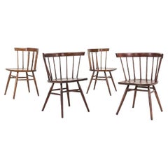 1949 Set of Four George Nakashima for Knoll Associates N19 Chairs in Walnut