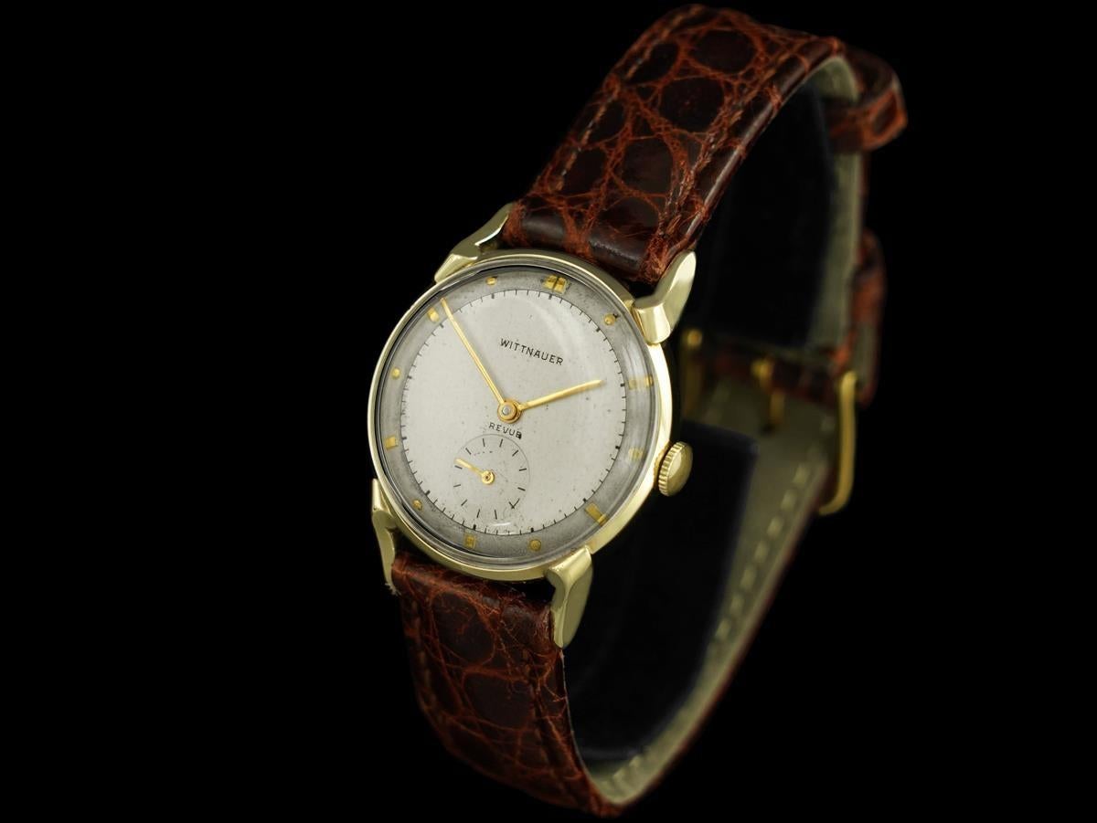 Reloj Wittnauer Vintage de oro de 14 quilates de 1949 - Perteneció y lo llevó el gran Lefty Gomez de los Yankees en Bueno estado para la venta en Suwanee, GA