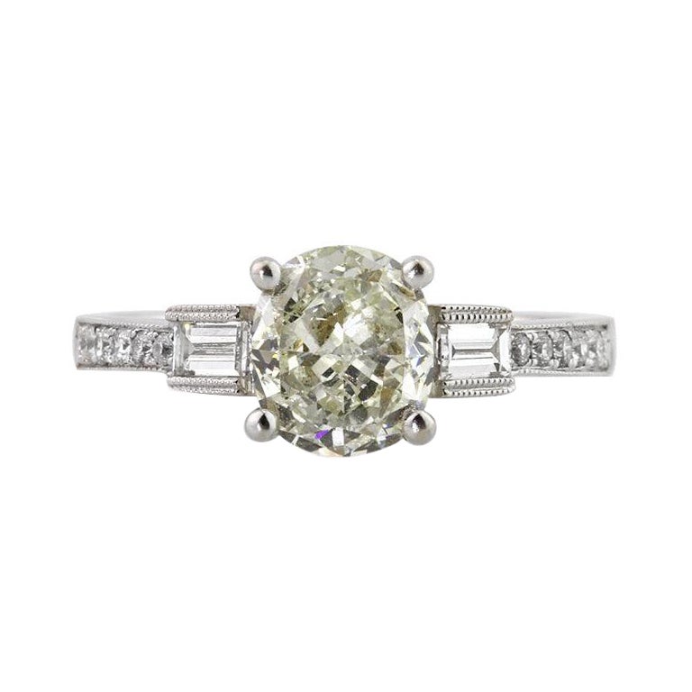 1.94ct Cushion Cut Diamond Engagement Ring