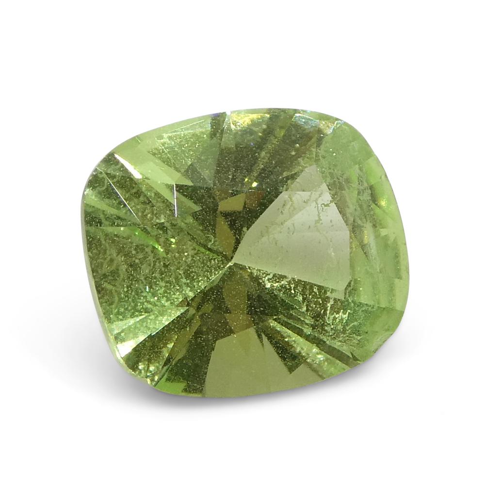 1.94ct Cushion Green Merelani Mint Tsavorite Garnet from Tanzania For Sale 2