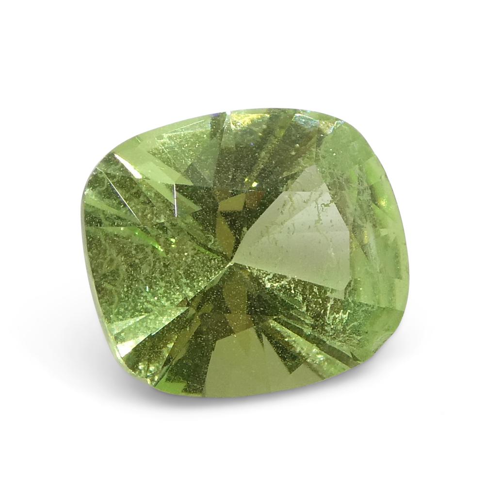 1.94ct Cushion Green Mint Garnet from Tanzania For Sale 2