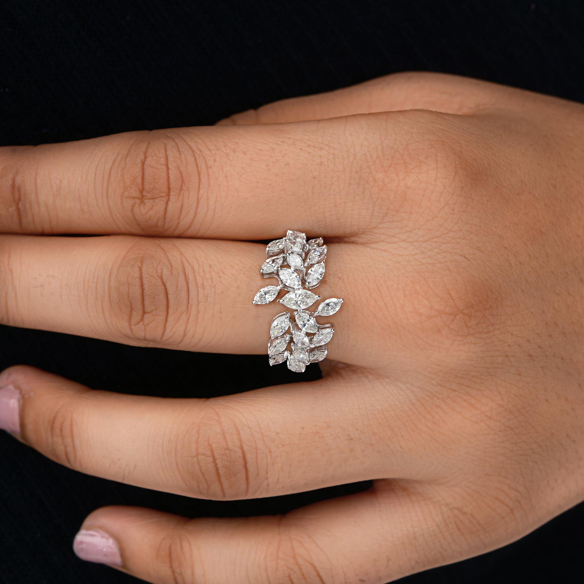 En vente :  1.94Ct Marquise Diamond Wide Wedding Band Ring 18k White Gold All Tariffs Paid 2