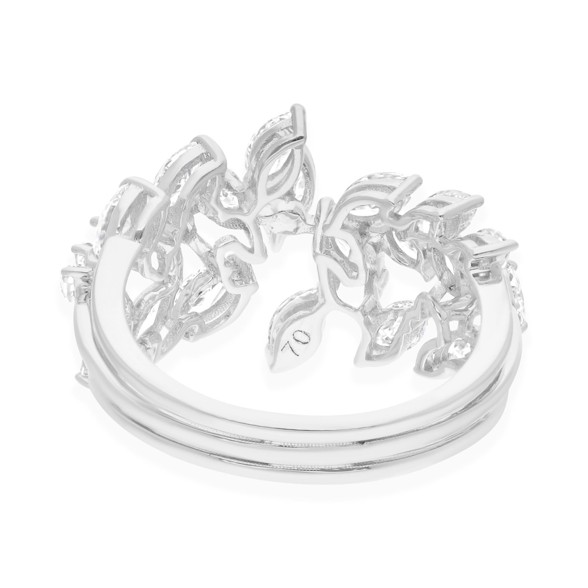 En vente :  1.94Ct Marquise Diamond Wide Wedding Band Ring 18k White Gold All Tariffs Paid 4