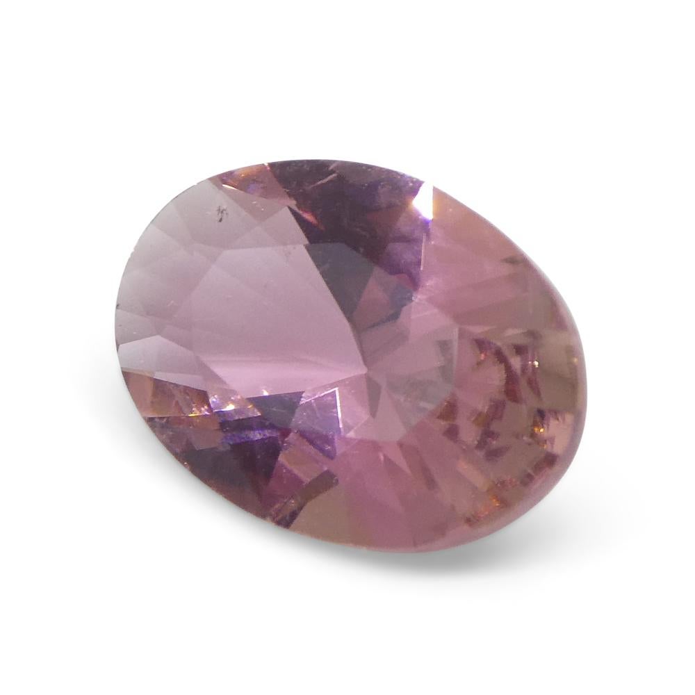 Women's or Men's 1.94ct Oval Pink Tourmaline from Brazil For Sale
